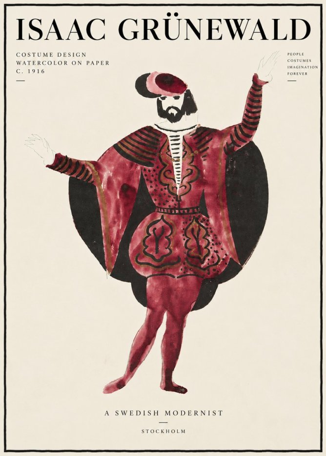 Isaac Grünewald Costume Design II No6 - Poszter