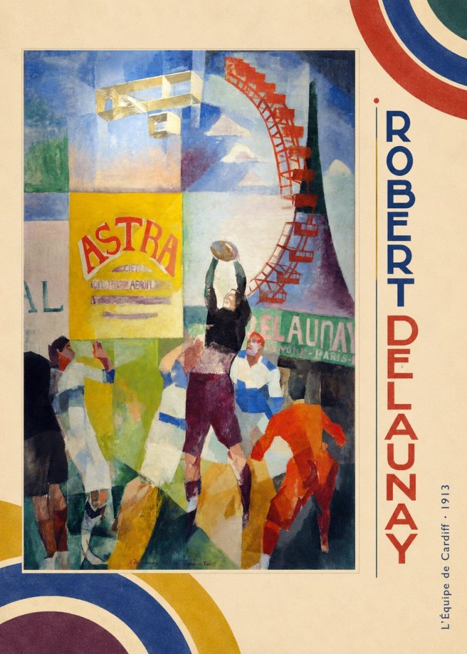 Robert Delaunay L'équipe De Cardiff - 1913 No2 - Poszter