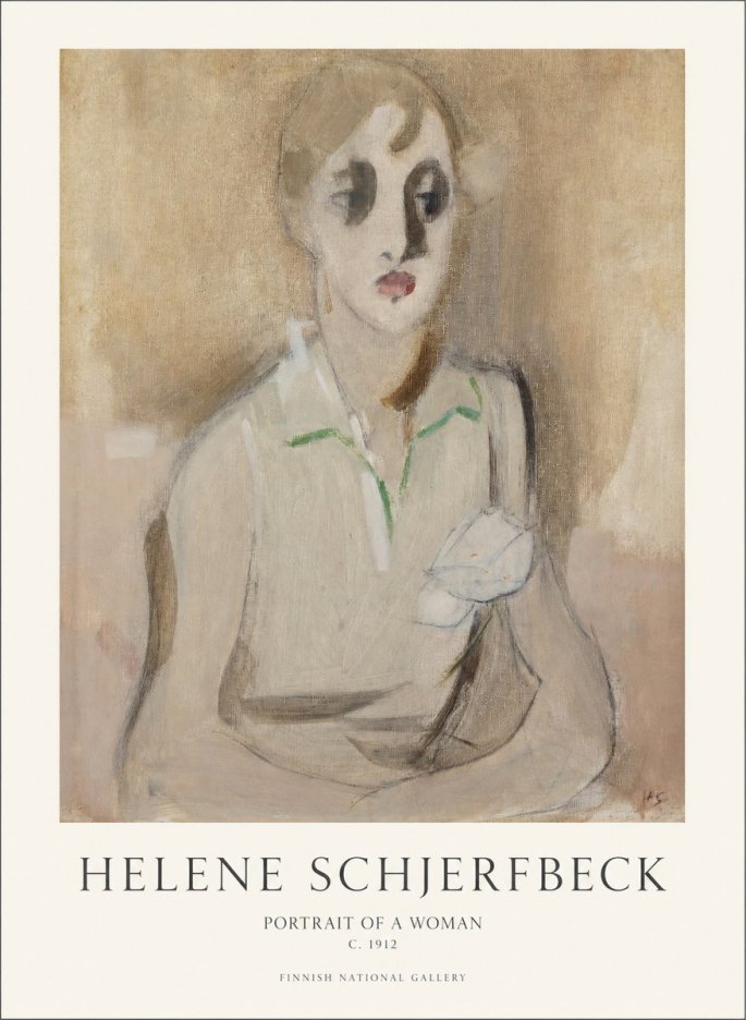 Helene Schjerfbeck Portrait of a Woman I No1 - Poszter