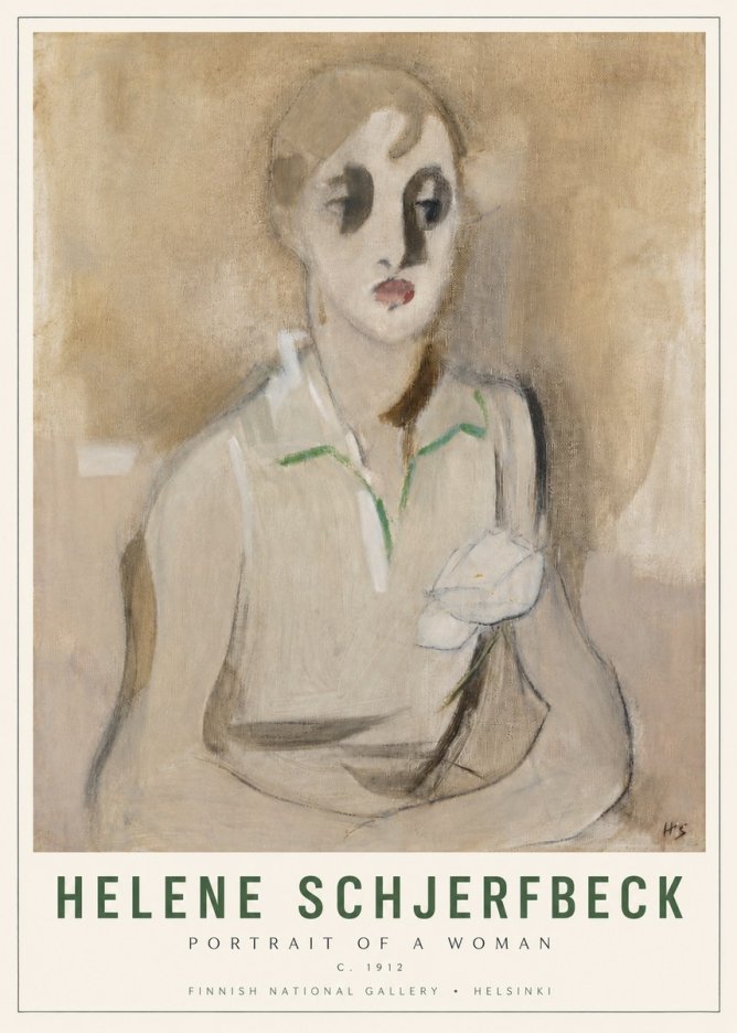Helene Schjerfbeck Portrait of a Woman I No6 - Poszter
