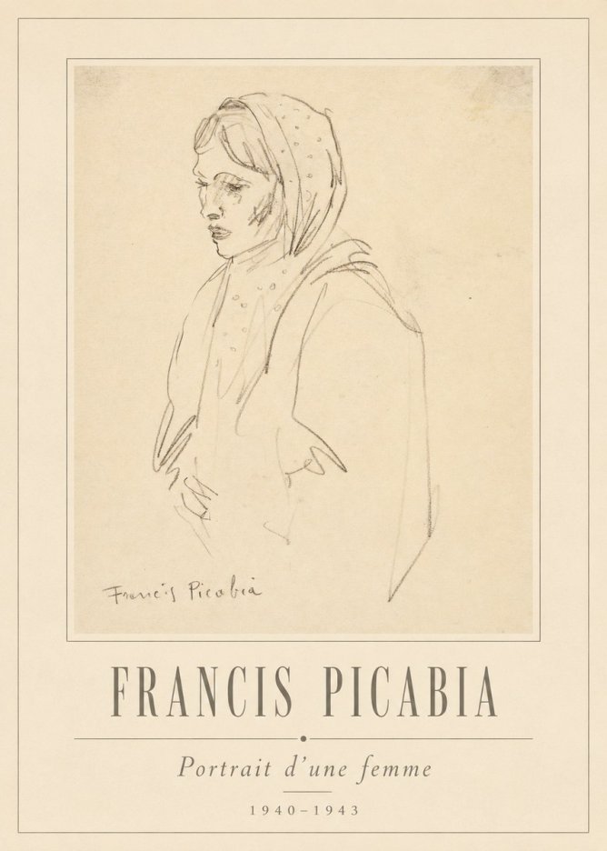 Francis Picabia Portrait D'une Femme No1 - Poszter