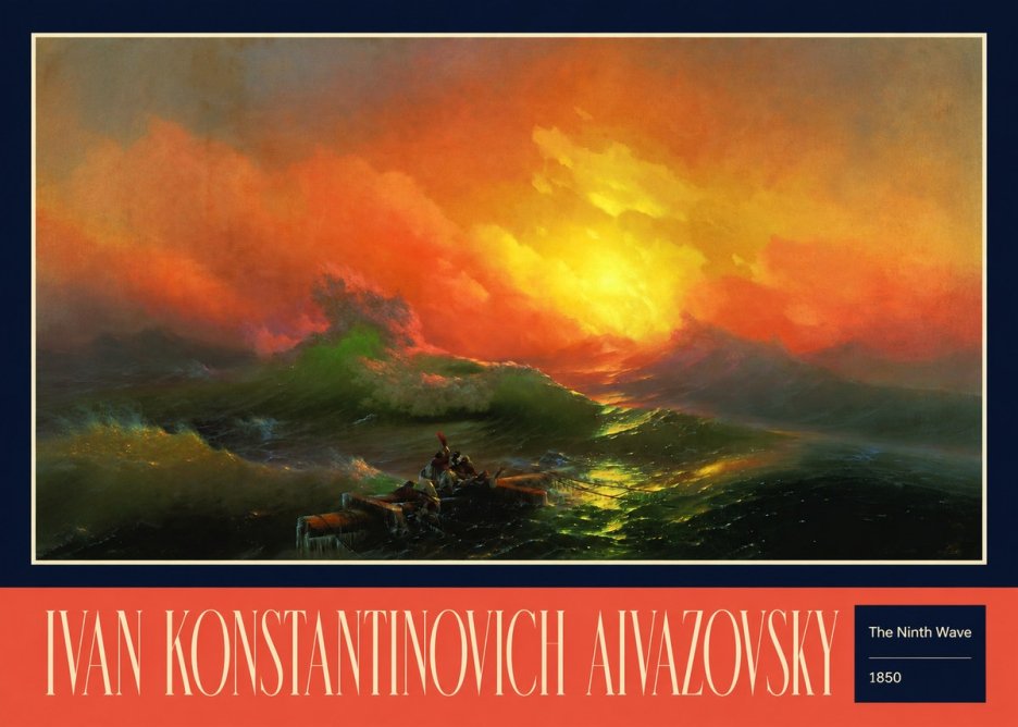 Ivan Konstantinovich Aivazovsky The Ninth Wave I No3 - Poszter