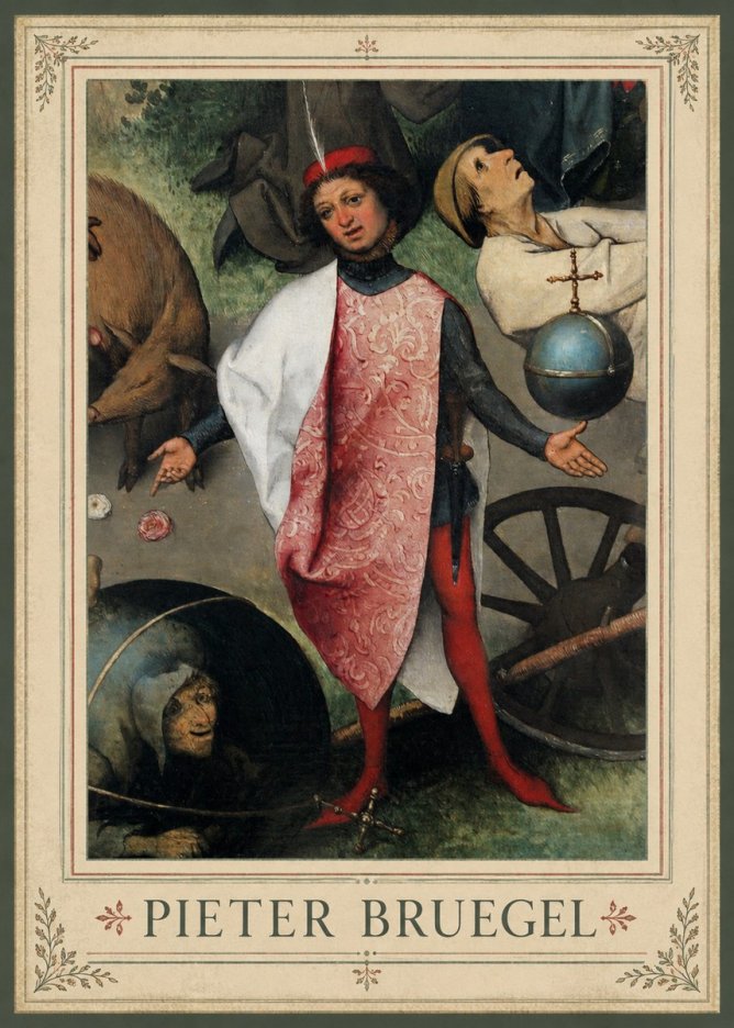 Pieter Bruegel Netherlandish Proverbs II No1 - Poszter