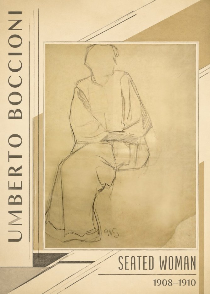Umberto Boccioni Seated Woman No2 - Poszter