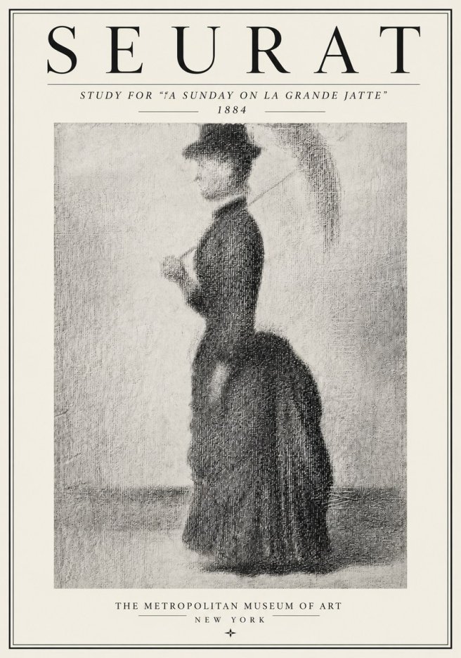 Seurat Study for "a Sunday on La Grande Jatte" No4 - Poszter