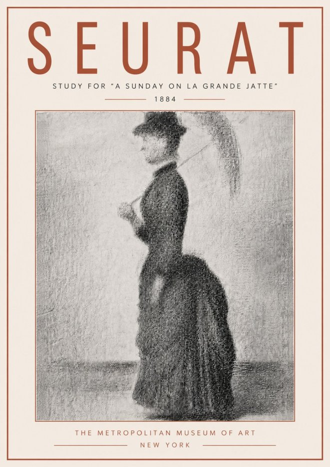 Seurat Study for "a Sunday on La Grande Jatte" No6 - Poszter