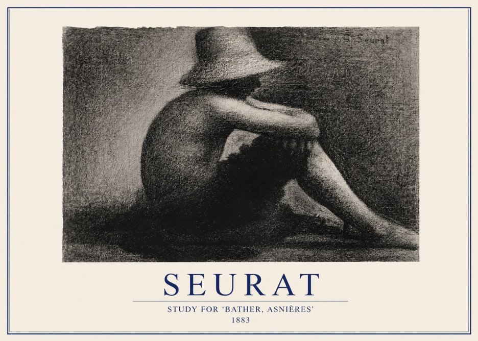 Seurat Study for 'Bather, Asnières' No2 - Poszter