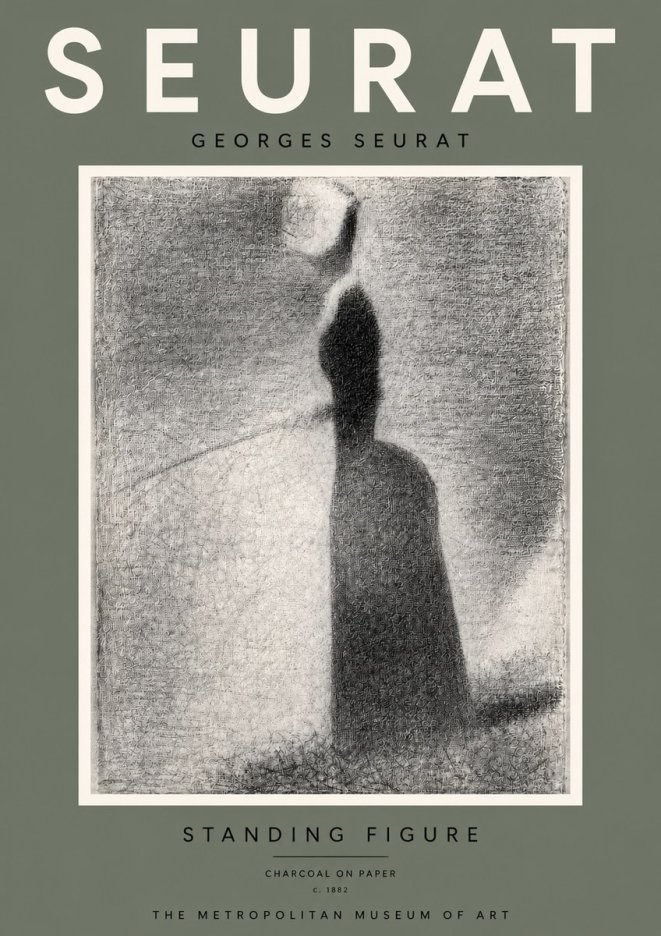 Seurat Standing Figure No5 - Poszter