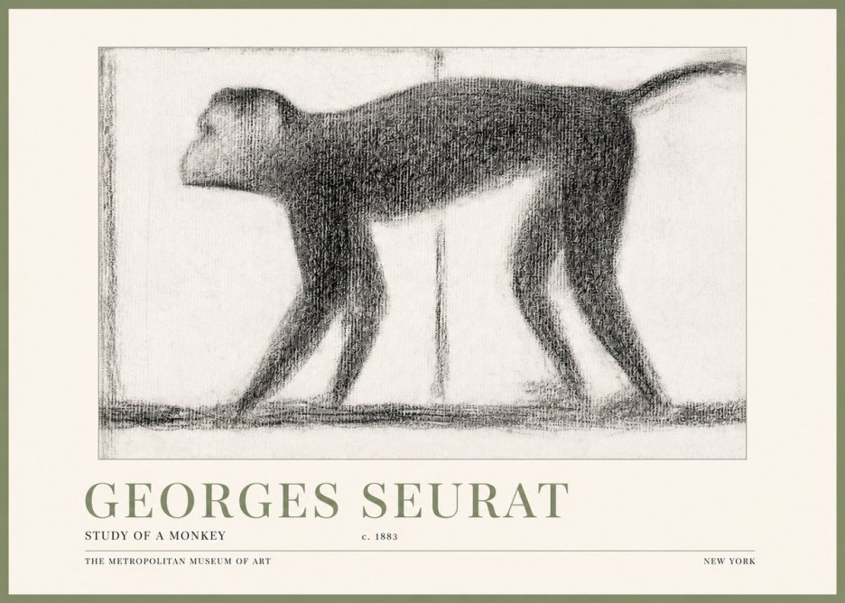 Seurat Study of a Monkey No3 - Poszter