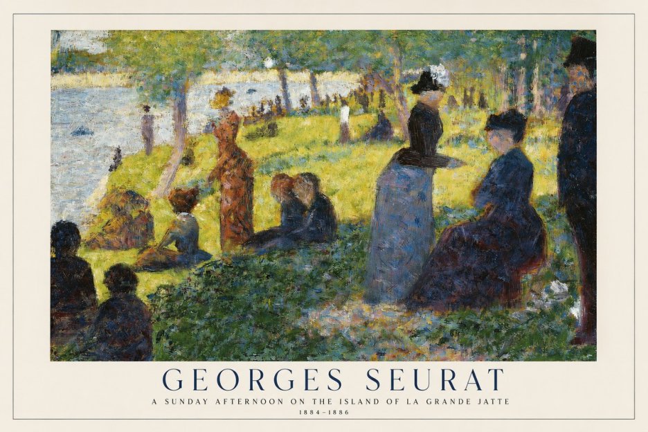 Seurat A Sunday Afternoon on the Island of La Grande Jatte I No1 - Poszter
