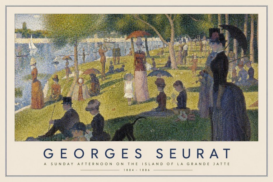 Seurat A Sunday Afternoon on the Island of La Grande Jatte I No3 - Poszter