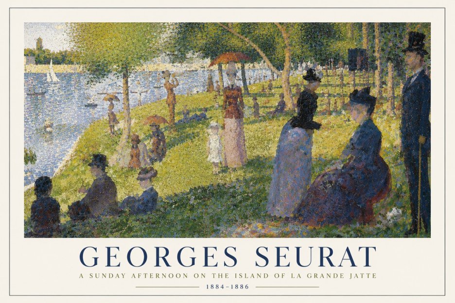 Seurat A Sunday Afternoon on the Island of La Grande Jatte I No4 - Poszter