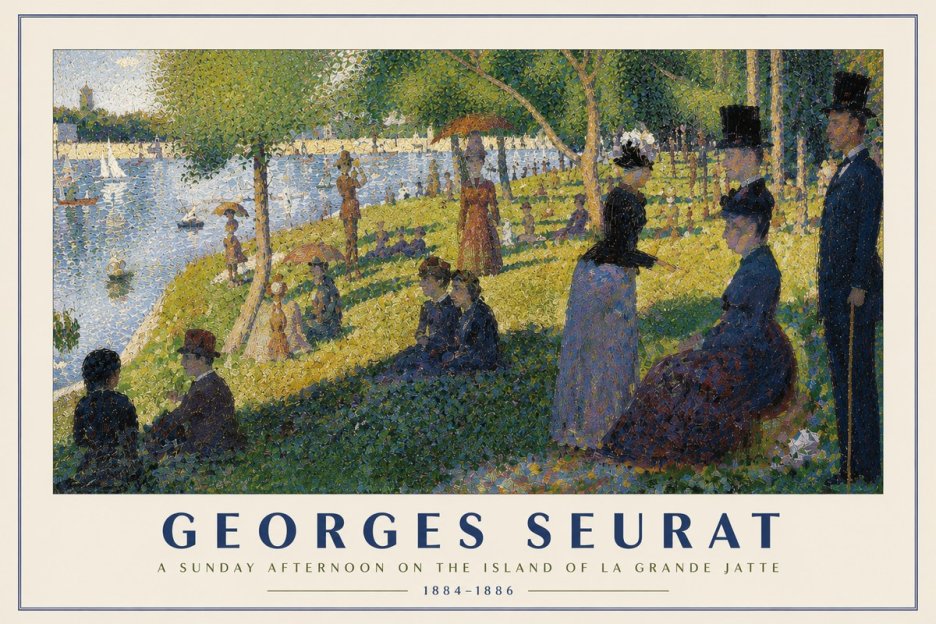 Seurat A Sunday Afternoon on the Island of La Grande Jatte I No5 - Poszter