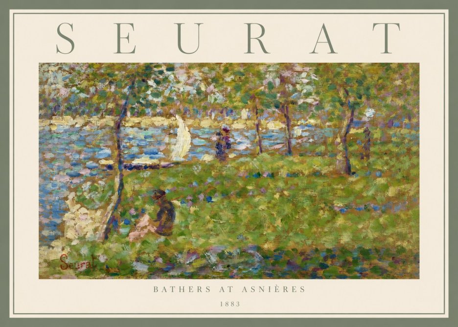 Seurat Bathers at Asnières I No2 - Poszter