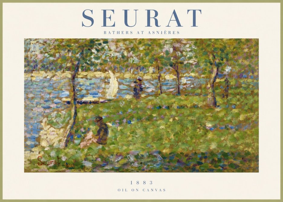 Seurat Bathers at Asnières I No3 - Poszter