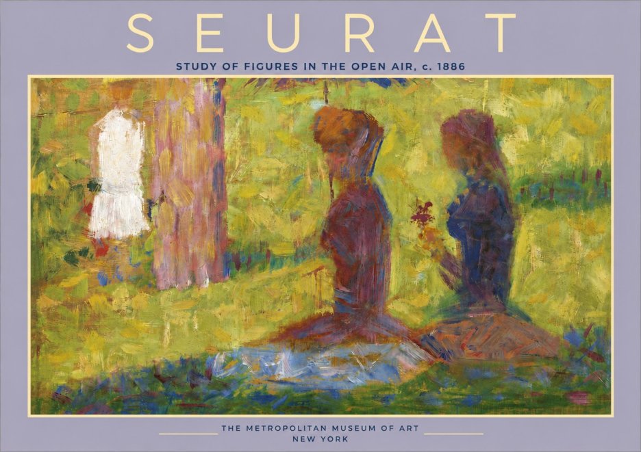 Seurat Study of Figures in the Open Air, C. 1886 No4 - Poszter