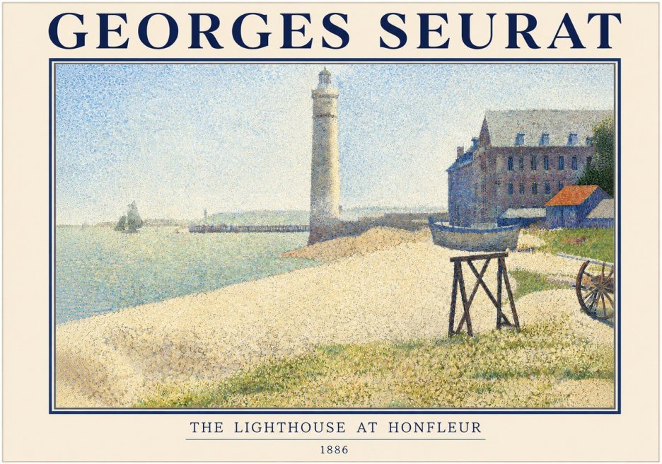 Seurat The Lighthouse at Honfleur No3 - Poszter