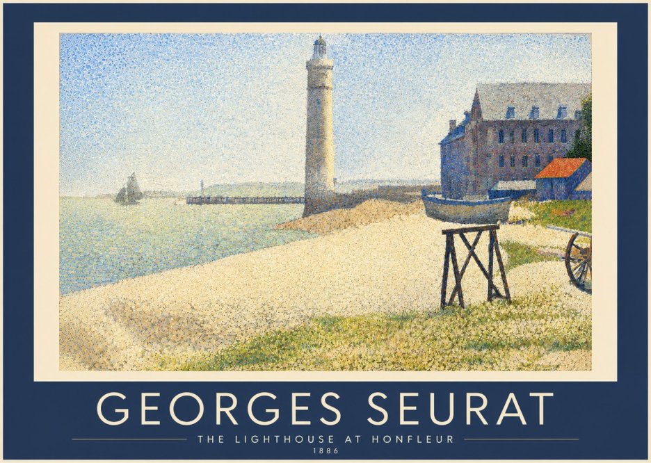 Seurat The Lighthouse at Honfleur No4 - Poszter