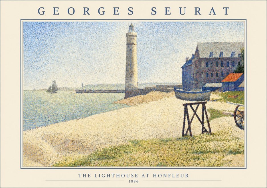 Seurat The Lighthouse at Honfleur No6 - Poszter