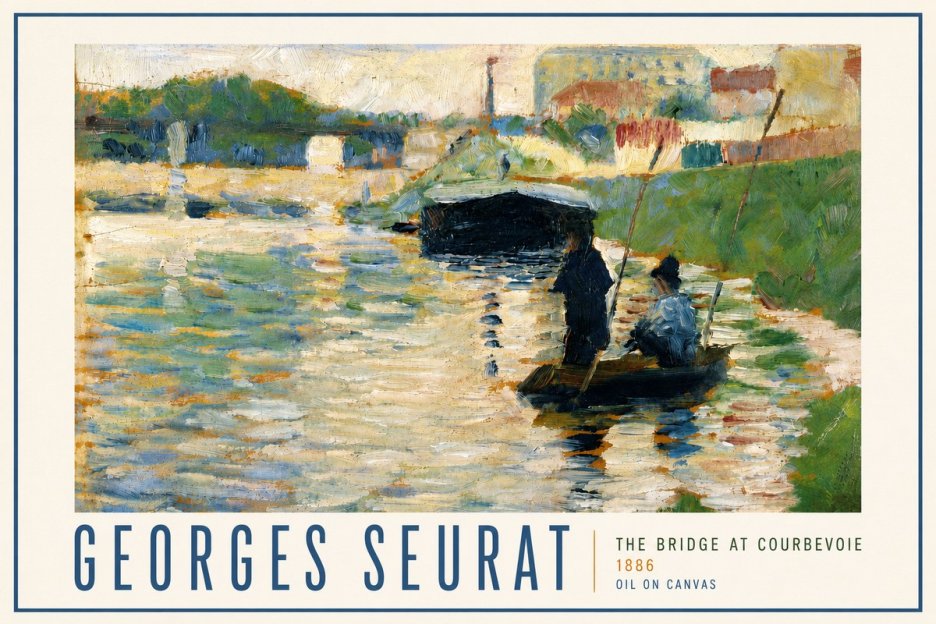 Seurat The Bridge at Courbevoie No4 - Poszter