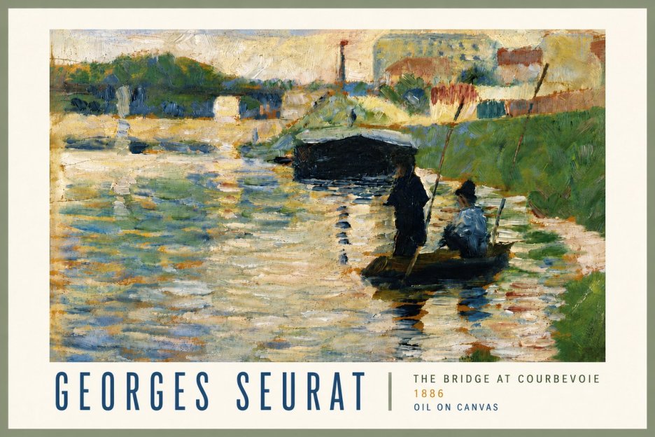 Seurat The Bridge at Courbevoie No5 - Poszter