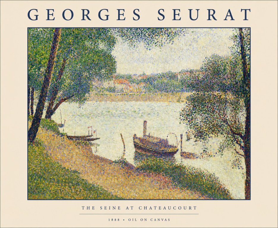 Seurat The Seine at Chateaucourt No1 - Poszter