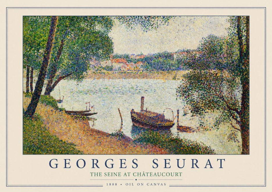 Seurat The Seine at Chateaucourt No3 - Poszter