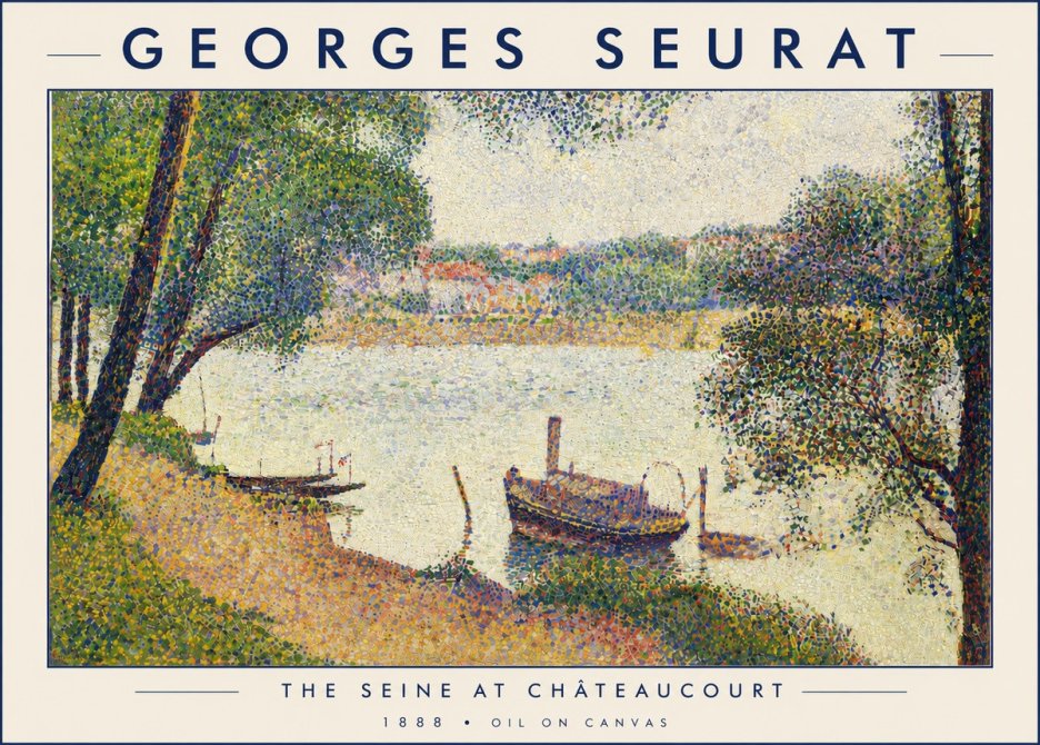 Seurat The Seine at Chateaucourt No5 - Poszter