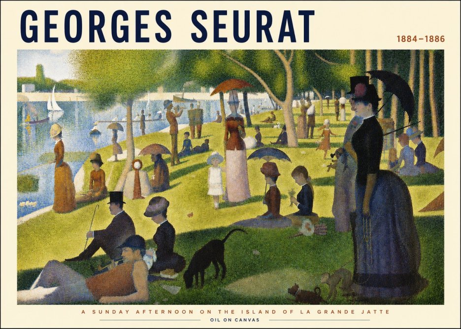 Seurat A Sunday Afternoon on the Island of La Grande Jatte III No3 - Poszter