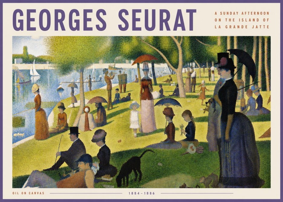 Seurat A Sunday Afternoon on the Island of La Grande Jatte III No6 - Poszter