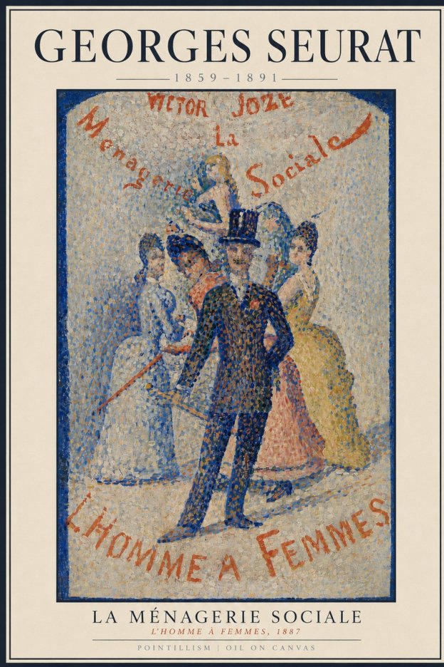 Seurat L'homme À Femmes No3 - Poszter