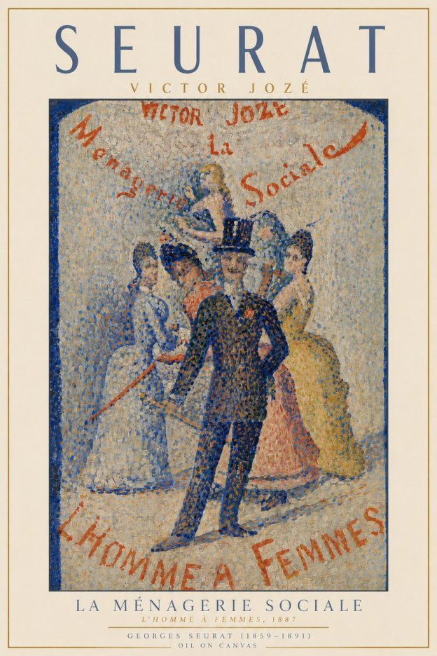 Seurat L'homme À Femmes No5 - Poszter