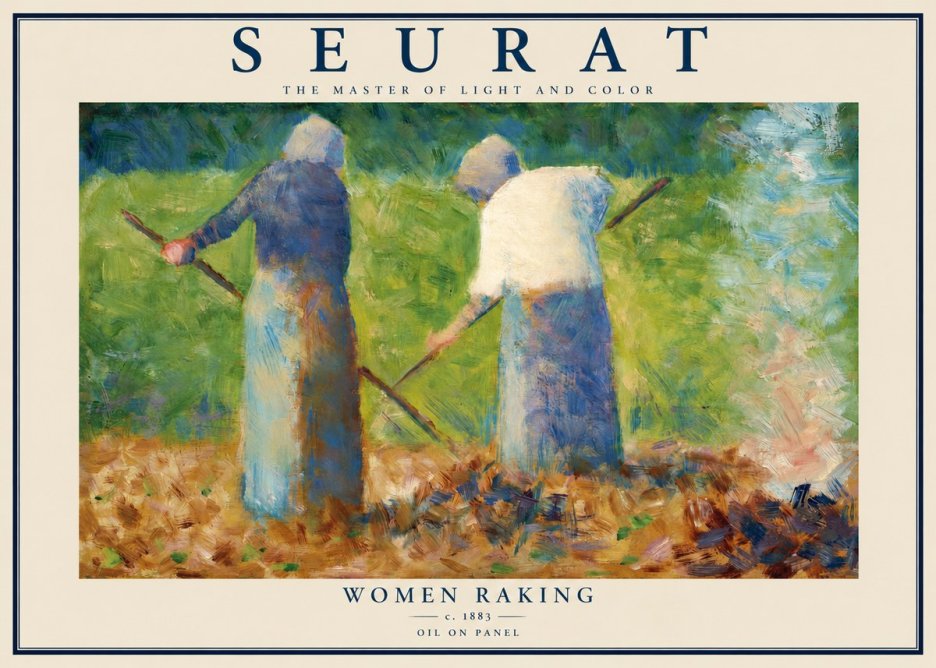 Seurat Women Raking No2 - Poszter