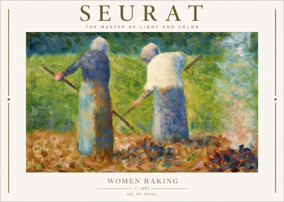 Seurat Women Raking No3 - Poszter