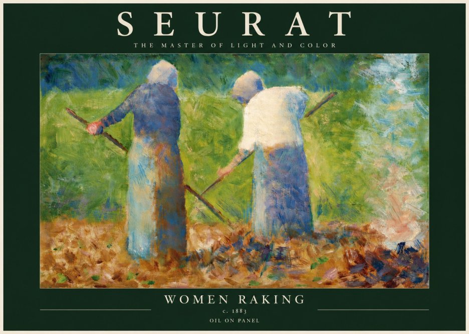 Seurat Women Raking No4 - Poszter