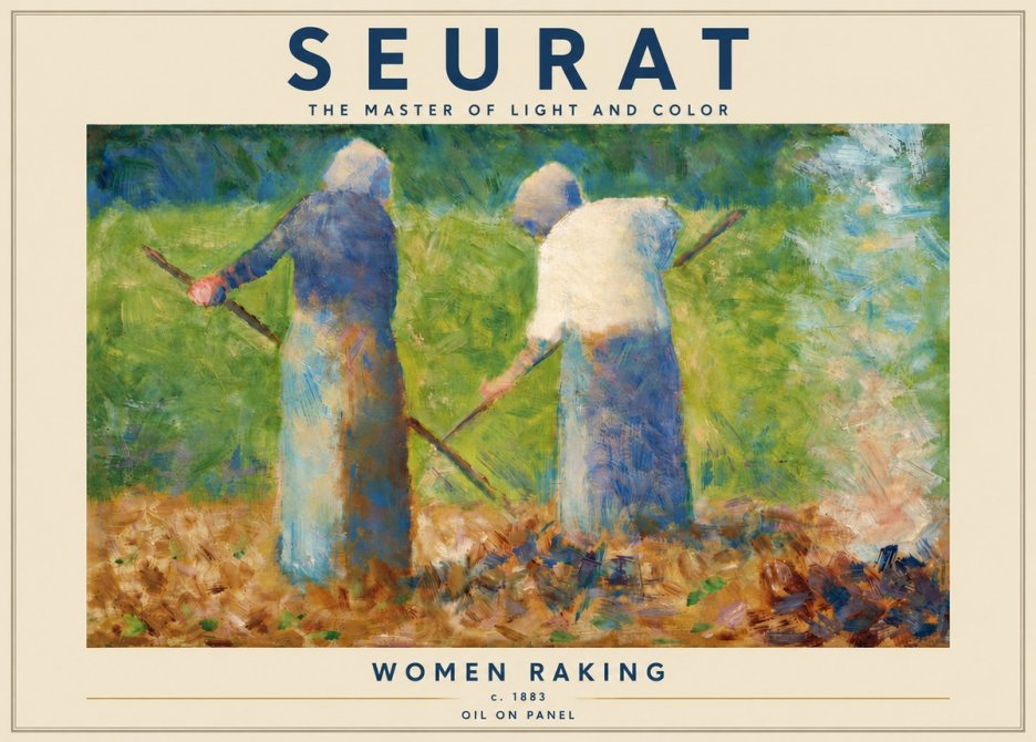Seurat Women Raking No5 - Poszter
