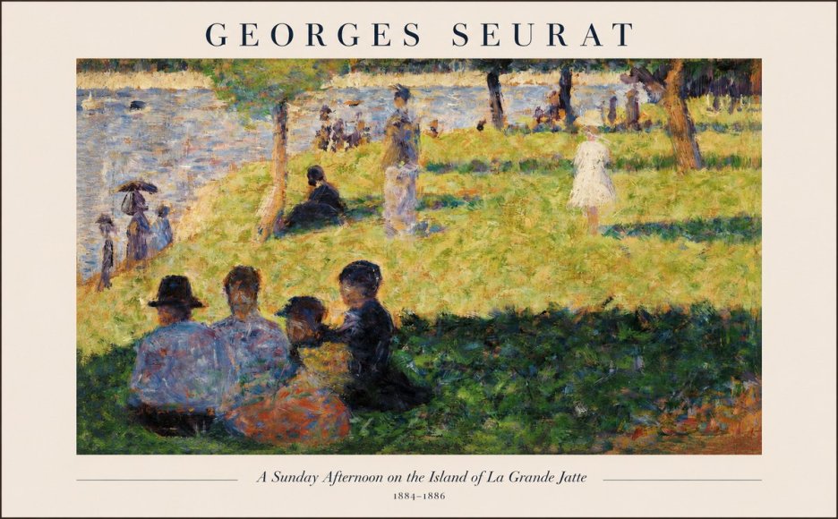 Seurat A Sunday Afternoon on the Island of La Grande Jatte IV No1 - Poszter