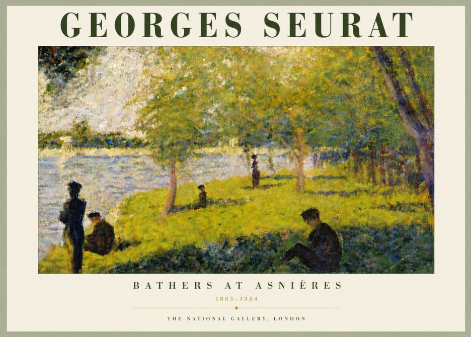 Seurat Bathers at Asnières IV No6 - Poszter