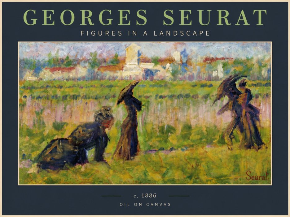 Seurat Figures in a Landscape No5 - Poszter