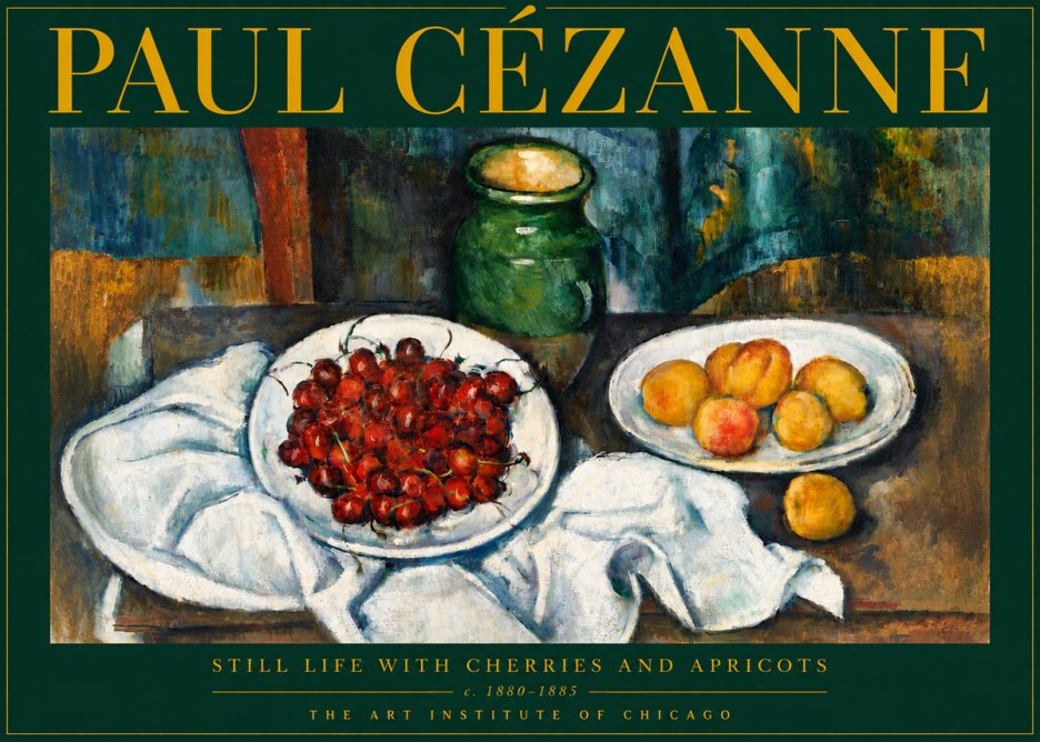 Paul Cézanne Still Life with Cherries and Apricots No5 - Poszter