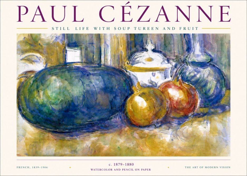 Paul Cézanne Still Life with Apples and Vessels No6 - Poszter