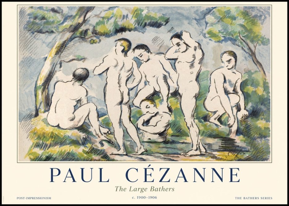 Paul Cézanne The Large Bathers I No1 - Poszter