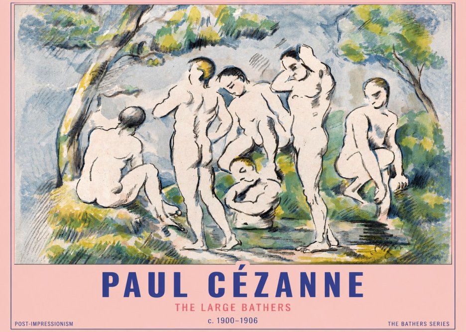 Paul Cézanne The Large Bathers I No3 - Poszter