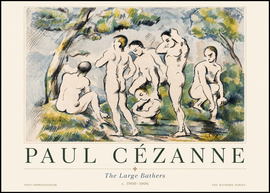 Paul Cézanne The Large Bathers I No5 - Poszter