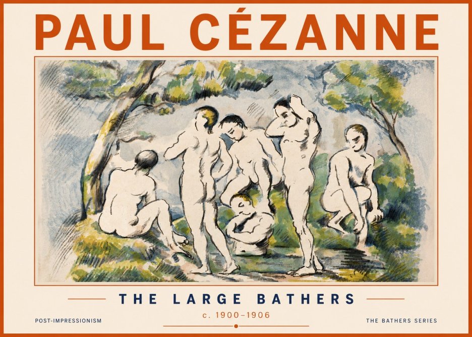 Paul Cézanne The Large Bathers I No6 - Poszter