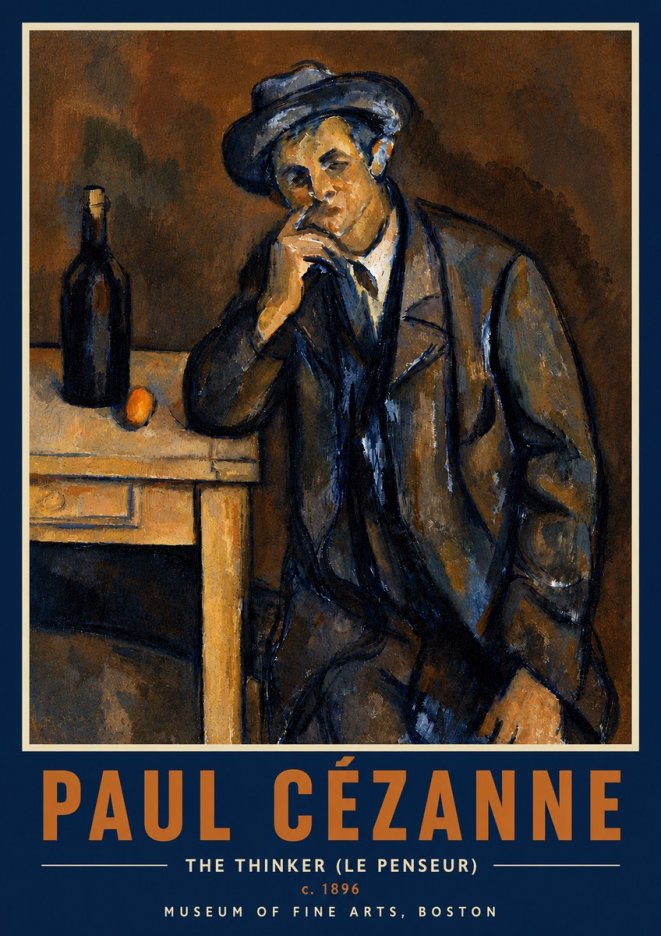 Paul Cézanne The Thinker (Le Penseur) No6 - Poszter