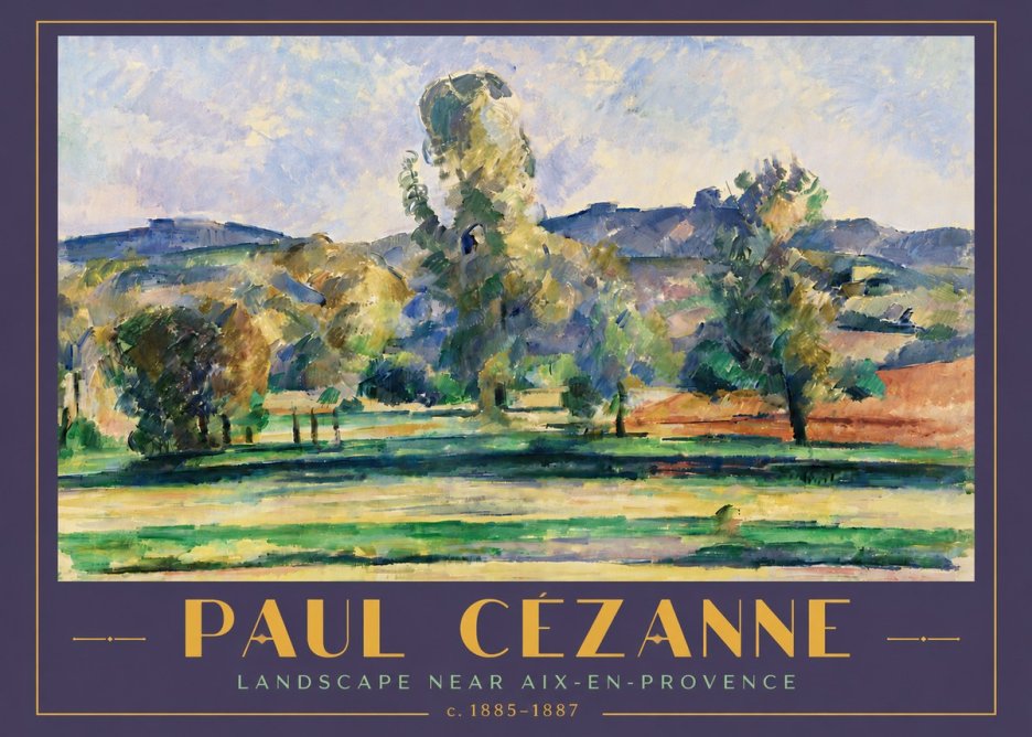 Paul Cézanne Landscape Near Aix-en-provence II No5 - Poszter