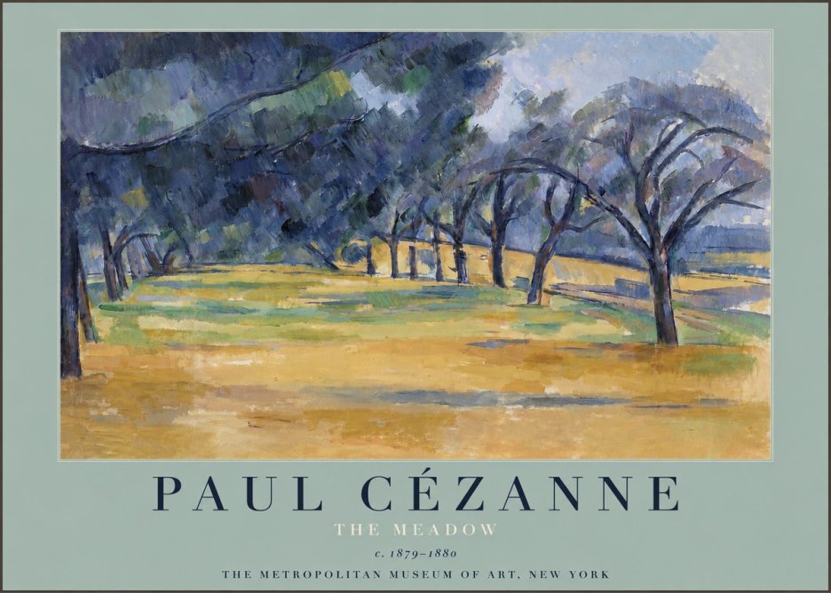 Paul Cézanne The Meadow No3 - Poszter