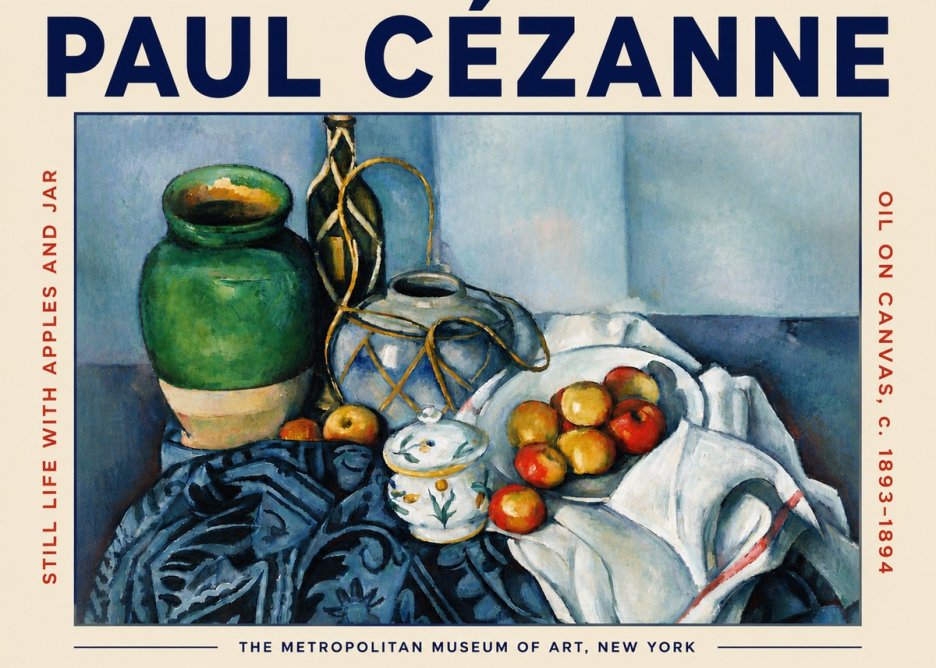 Paul Cézanne Still Life with Apples and Jar No4 - Poszter