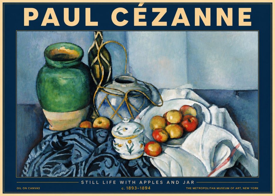 Paul Cézanne Still Life with Apples and Jar No6 - Poszter